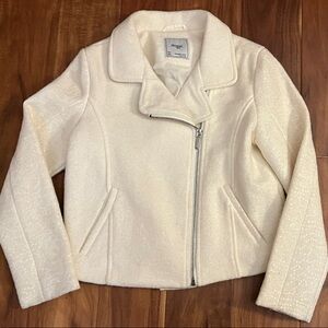 Mayoral Girl Ivory Textured Coat sz 12